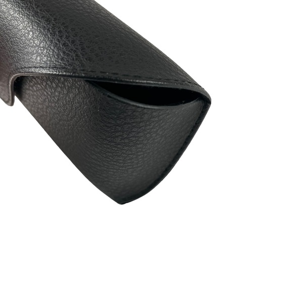 Ray-Ban Sunglasses Eyeglasses Black Soft Leather Case Gold Logo Snap Close Clean - Picture 8 of 16